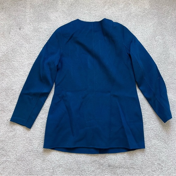 Talbots Royal Blue Wool Double Faced Flannel Topper Coat - Picture 5 of 5